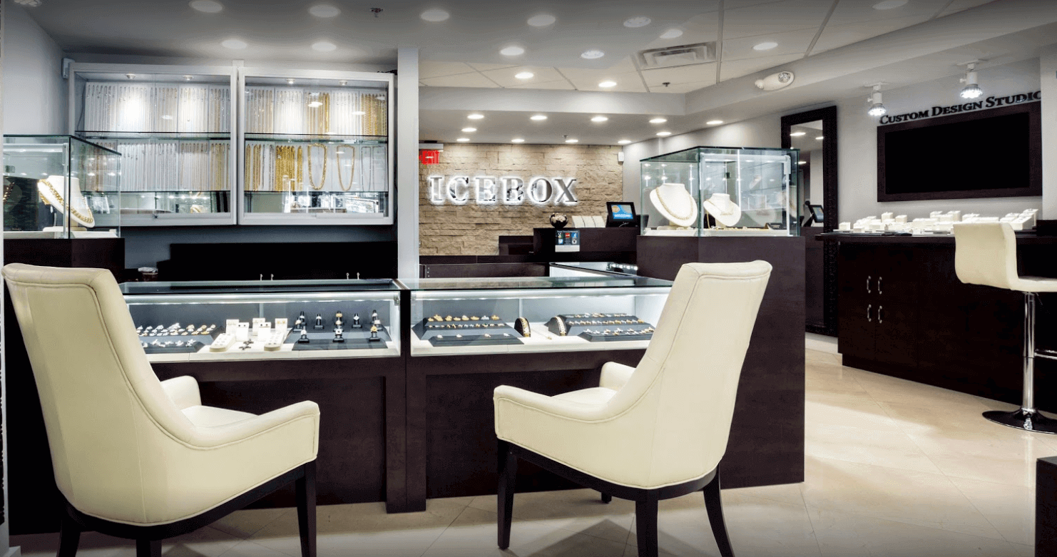 Ice Box Jewelers upgrades their store every year with the latest display case lighting and overhead diamond led lighting from Lighting 4 Diamonds.
