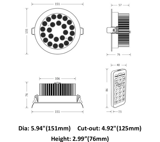 Rotating 35W Jewelry Light