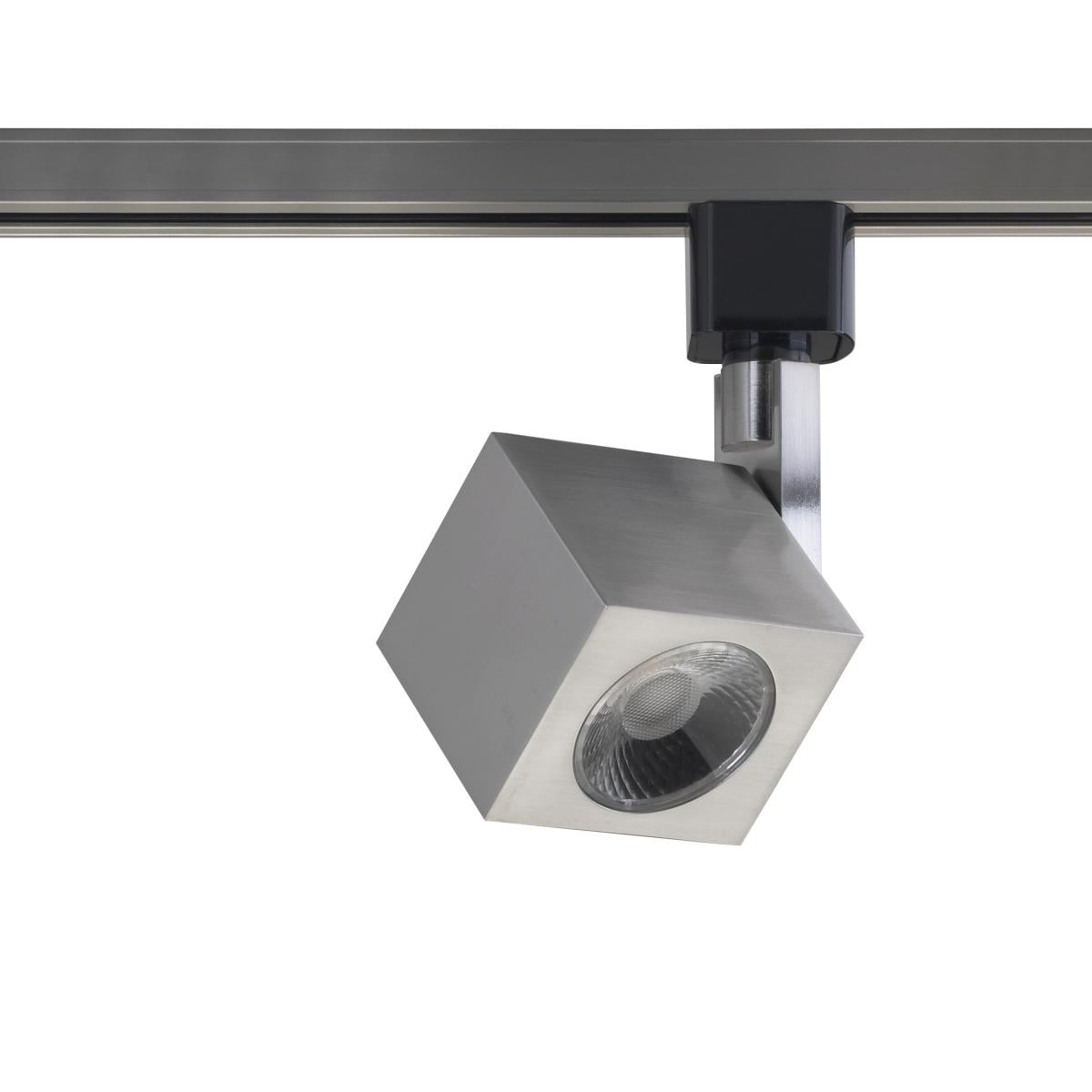 TH465 12W LED TRACK HEAD SQUARE LED 12W Track Head - Square - Brushed Nickel Finish - 24 Degree Beam