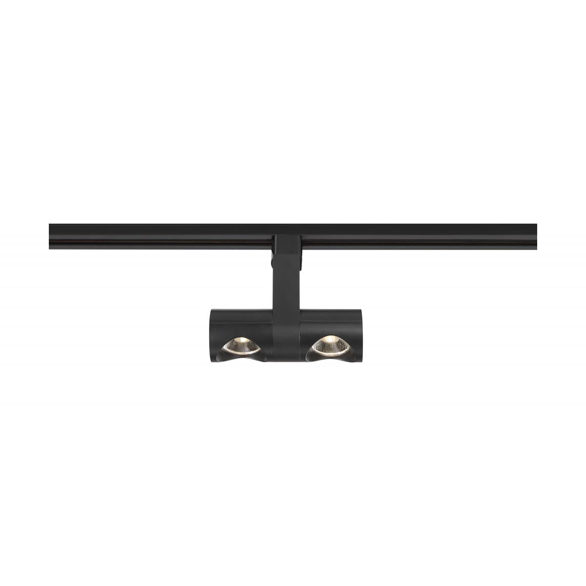 TH480 24W LED PIPE DUAL TRACK HEAD LED; 24 Watt Track Head; Dual Pipe; Black; 24 deg. Beam Angle
