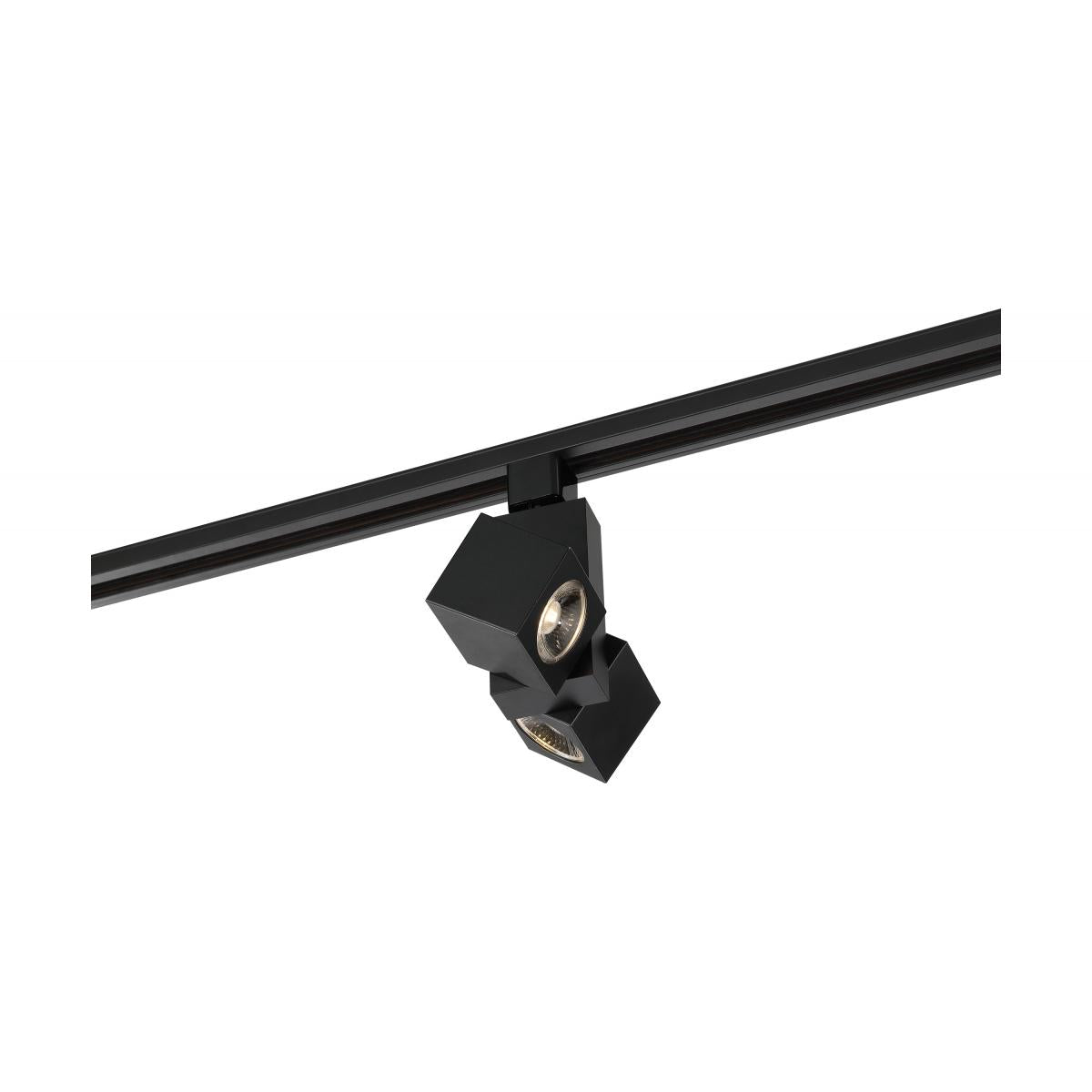 TH485 24W LED SQUARE DUAL TRACK HEAD LED; 24 Watt Track Head; Dual Square; Black; 36 deg. Beam Angle