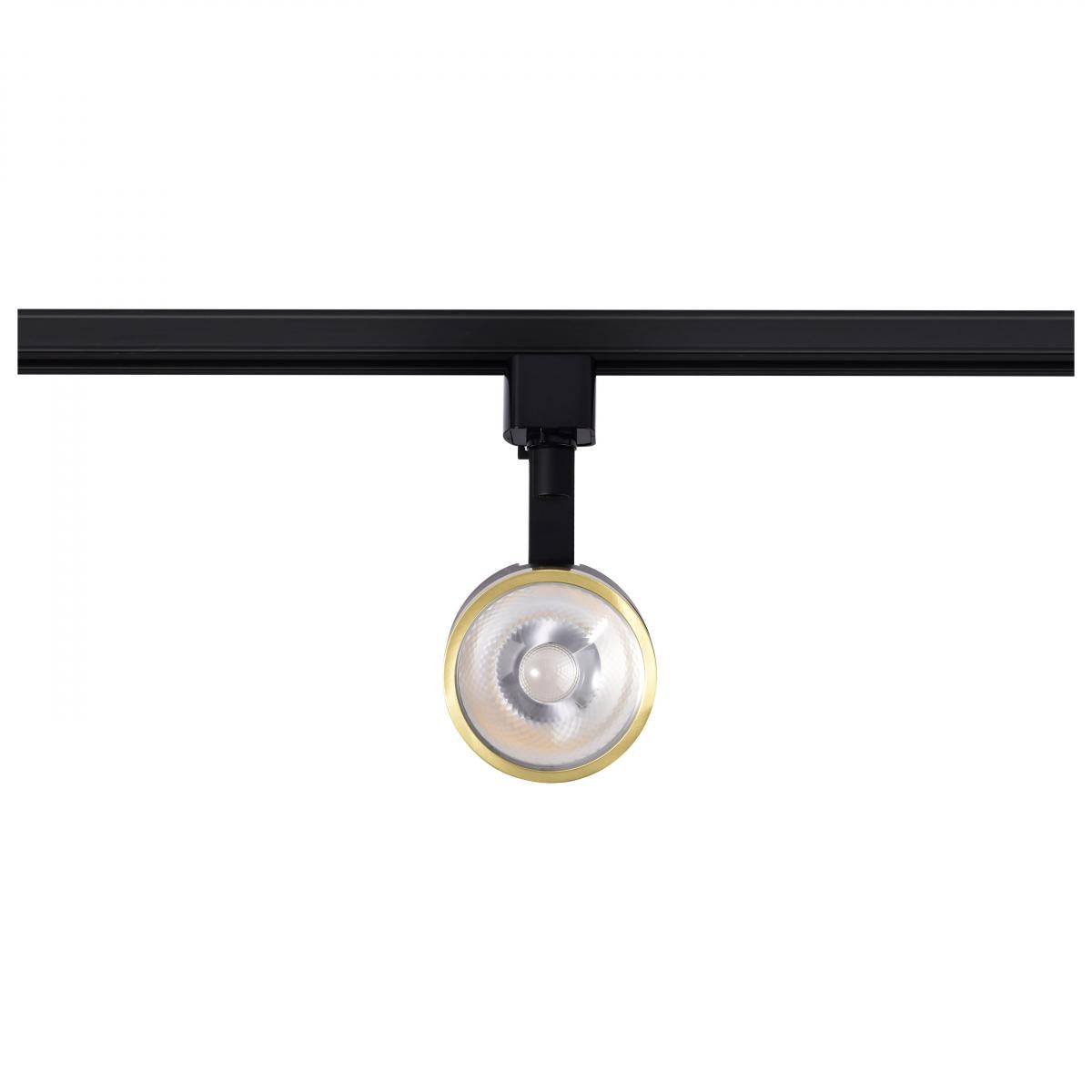 TH645 12W LED TRACK HEAD ROUND 36 12 Watt LED Track Head; Round; 3000K; Matte Black and Brushed Brass Finish