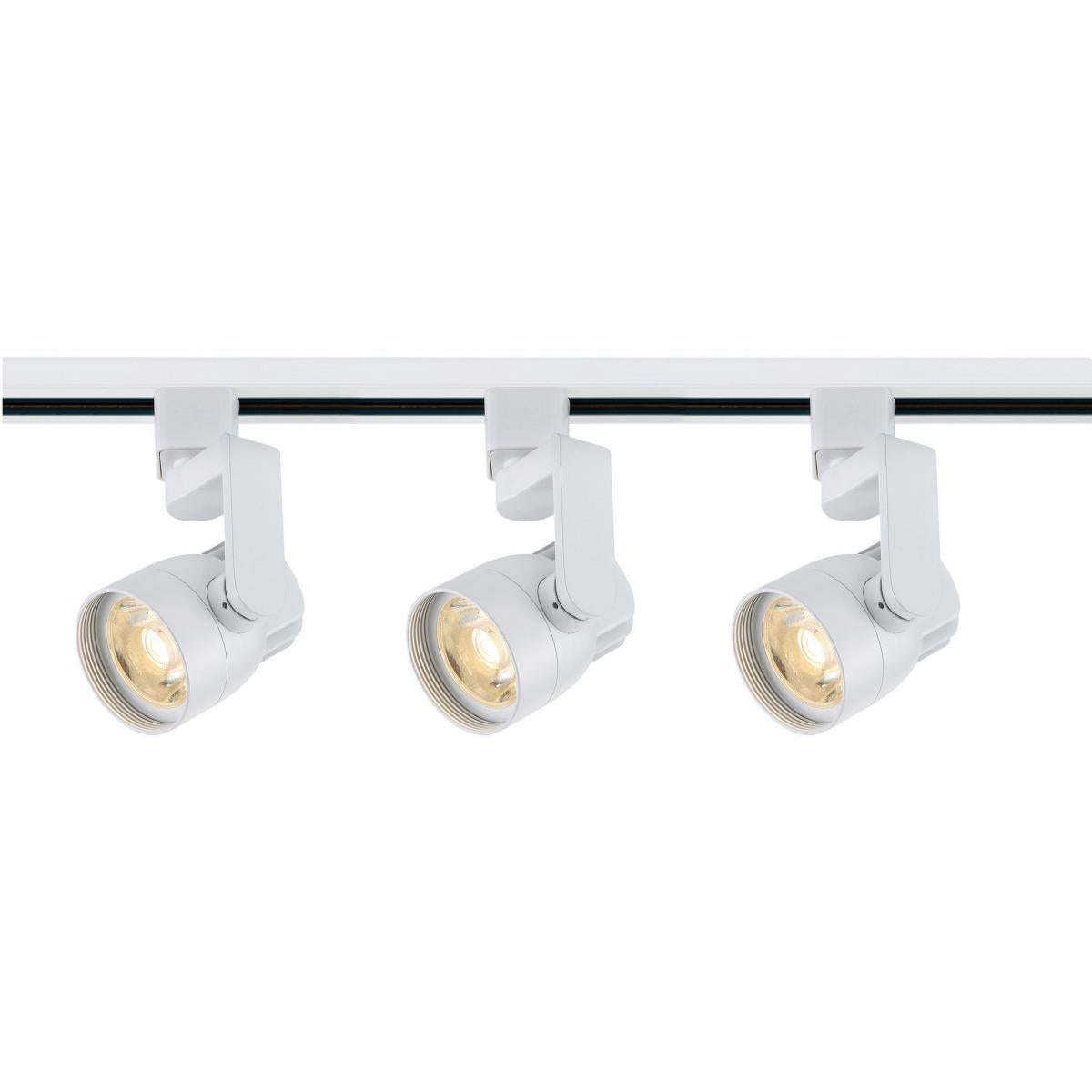 TK423 TRACK KIT 12W LED ANGLE ARM Track Lighting Kit - 12 Watt LED per Head - 3000K - 4 foot Track - 36 degree - Round shape with angle arm - White finish