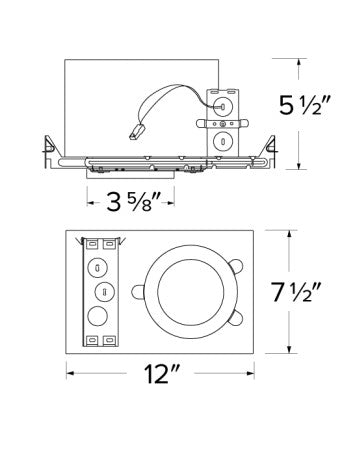 E3LK54ICAD-L - 3" Koto Architectural Maximum Adjustability IC Airtight Housing - 15.7W - 120/277V - 0-10V/Triac/ELV (Lutron 1% Dimming)