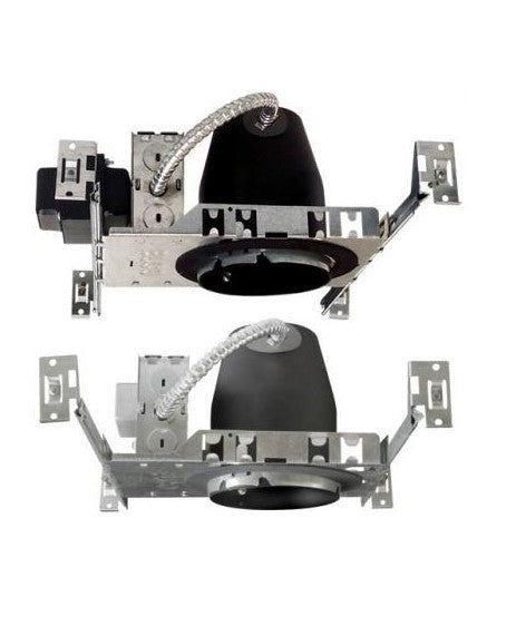 EL39LDICA-7 - 3" New Construction Housing - With 277V to 120V Step-Down Transformer - 12W - 277V - MR16 GU10 LED - Silver/Black