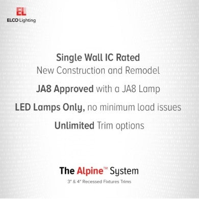 EL390ICA-EM5 - 3" New Construction Dedicated LED IC Airtight Housing - 8W - 120/277V - With Emergency Battery Backup