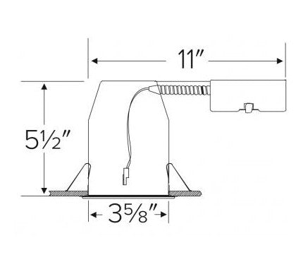 L4D390RICA - 3" Remodel Dedicated LED IC Airtight Housing - 14W - 120V