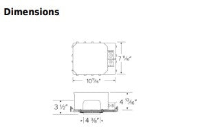 EL492FICAS - 4" LED Shallow Fire Rated ICA New Construction Housing