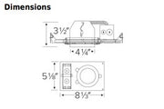 EL490ICA-EM5 - 4" New Construction IC Airtight Housing - Emergency Battery Backup