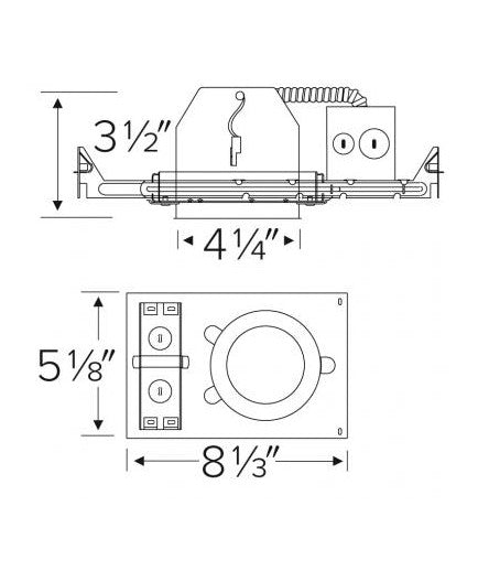 EL492ICA-7 - 4" IC Airtight Housing - With Step-Down Transformer - Shallow New Construction