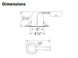 EL492RICA - 4" IC Airtight Housing - Shallow Remodel