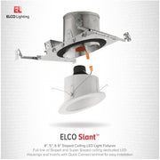 EL51227W - 5" Sloped Ceiling LED Reflector Insert - 15W - 2700K - 120V - White