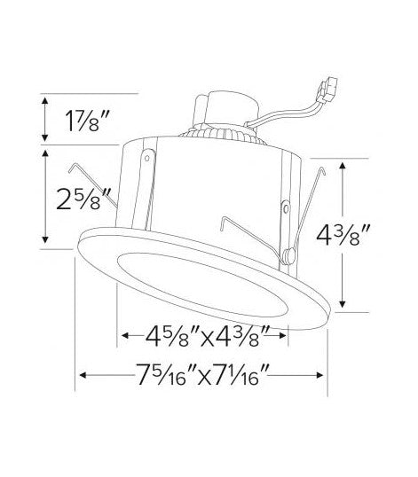 EL51230C - 5" Sloped Ceiling LED Reflector Insert - 15W - 3000K - 120V - Clear/White
