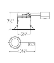EL5RICA - 5" Aluminum Airtight IC Remodel Housing - 75W Max. - 120V - Medium Base PAR Lamps - Socket Bracket - Silver