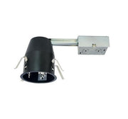 4" Remodel Housing with Adjustable Lamp Holder - 50W Max. - PAR Type or 120V MR16 (With Adapter) - Medium Base E26 - 120V - Silver