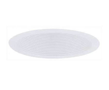 L4D500W - 5" Airtight Metal Cone Baffle Trim - 75W Max. PAR30 or R30/90W Max. PAR38/60W Max. A19 - White/White