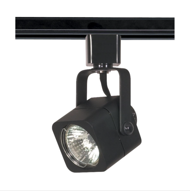 TH313 1LT. TRACK HEAD MR16 SQUARE BK  1 Light - MR16 - 120V Track Head - Square - Black Finish