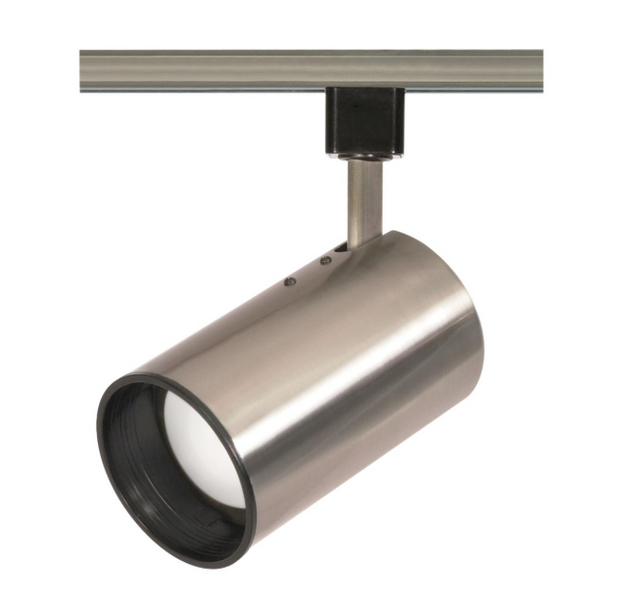 TH307 BRSHED NICKEL R20 STRAIGHT CYL  1 Light - R20 - Track Head - Straight Cylinder - Brushed Nickel Finish