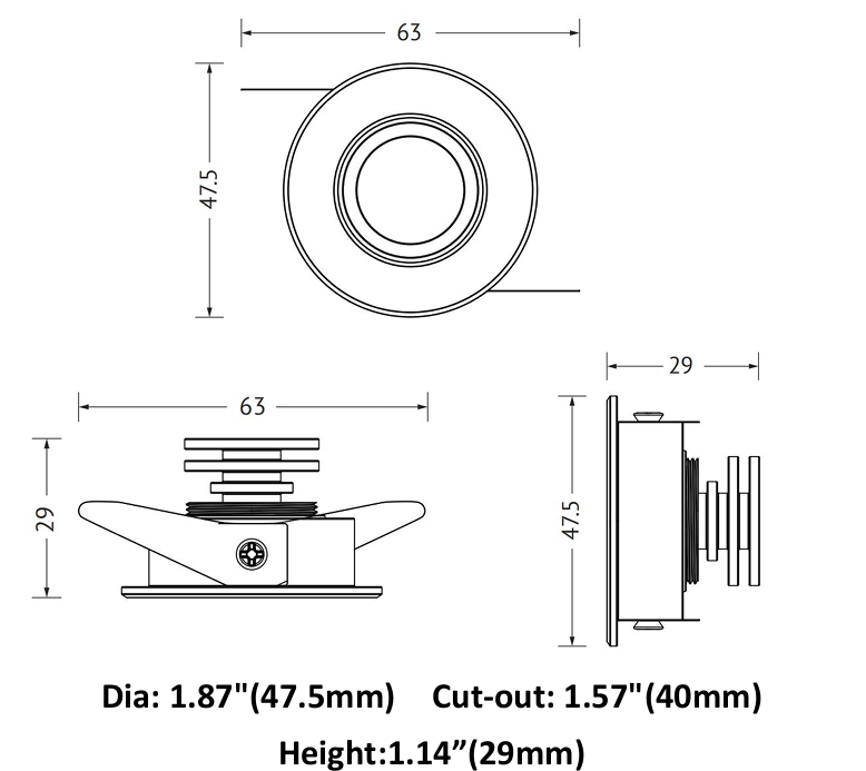 Mini 3W Spotlight