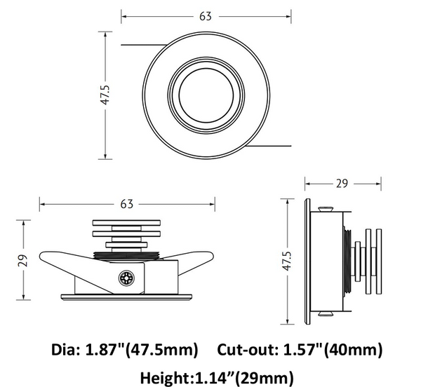 Mini 3W Spotlight