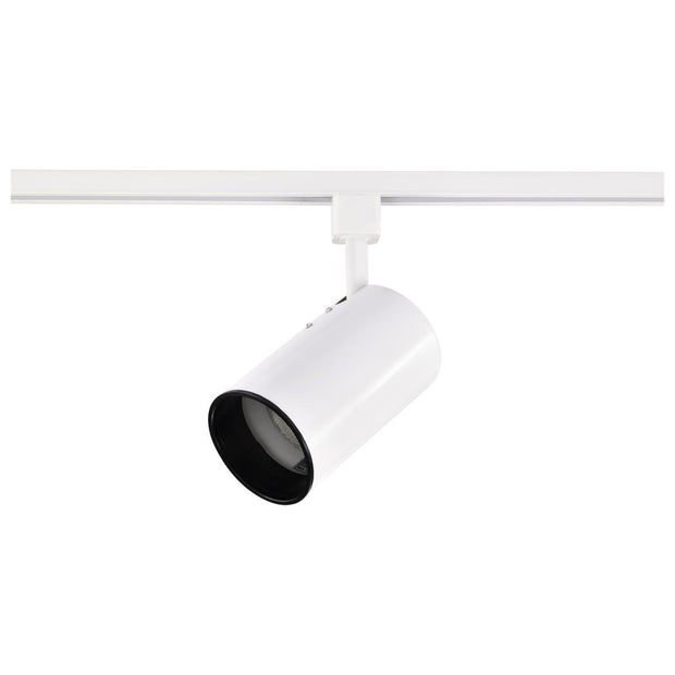 TH200 WHITE R20 STRAIGHT CYL  1 Light - R20 - Track Head - Straight Cylinder - White Finish