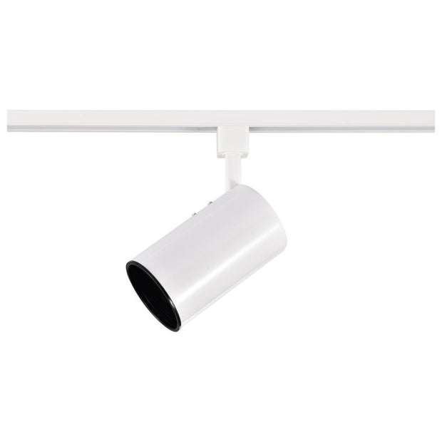 TH200 WHITE R20 STRAIGHT CYL  1 Light - R20 - Track Head - Straight Cylinder - White Finish