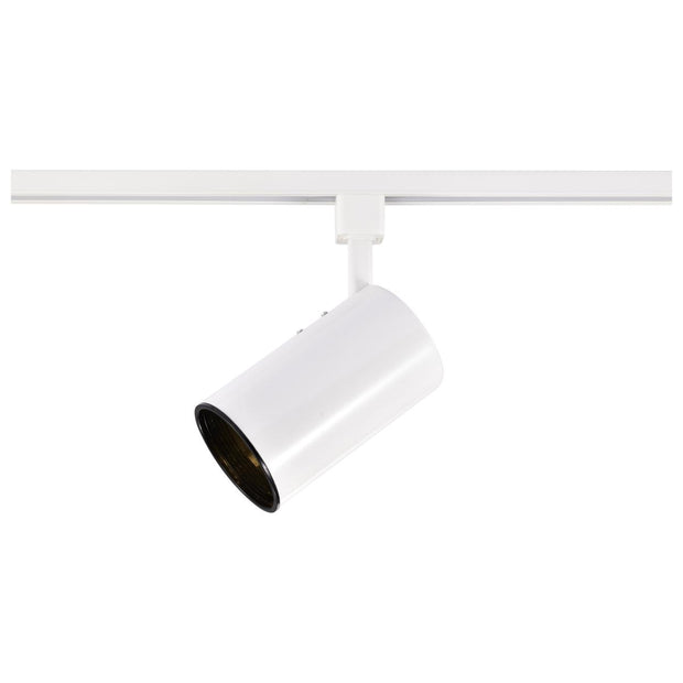 TH200 WHITE R20 STRAIGHT CYL  1 Light - R20 - Track Head - Straight Cylinder - White Finish