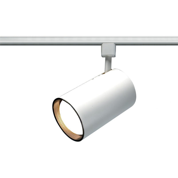 TH200 WHITE R20 STRAIGHT CYL  1 Light - R20 - Track Head - Straight Cylinder - White Finish