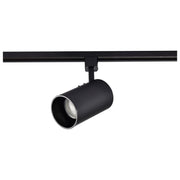TH201 BLACK R20 STRAIGHT CYL  1 Light - R20 - Track Head - Straight Cylinder - Black Finish