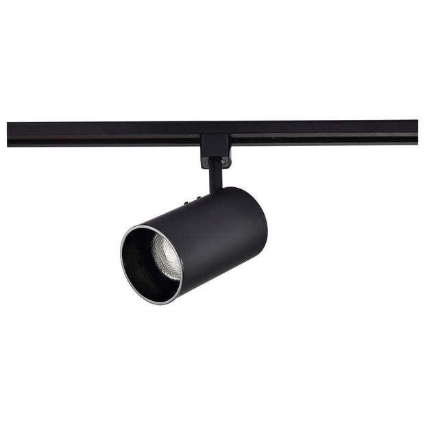 TH201 BLACK R20 STRAIGHT CYL  1 Light - R20 - Track Head - Straight Cylinder - Black Finish