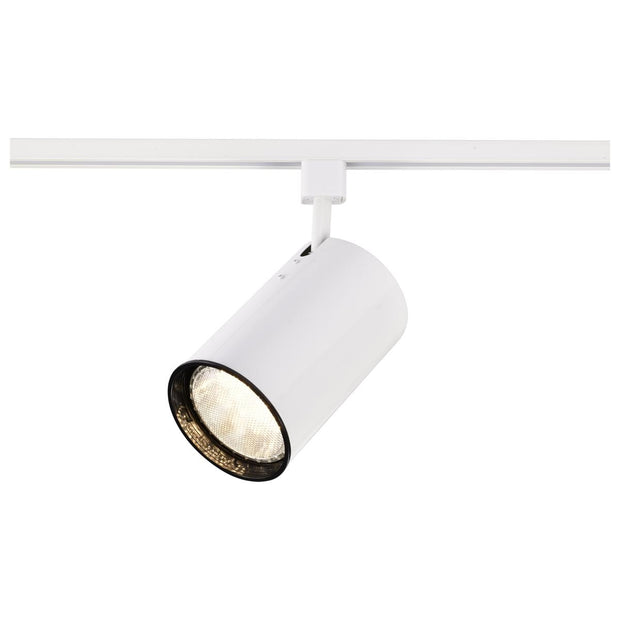TH202 WHITE R30 STRAIGHT CYL  1 Light - R30 - Track Head - Straight Cylinder - White Finish