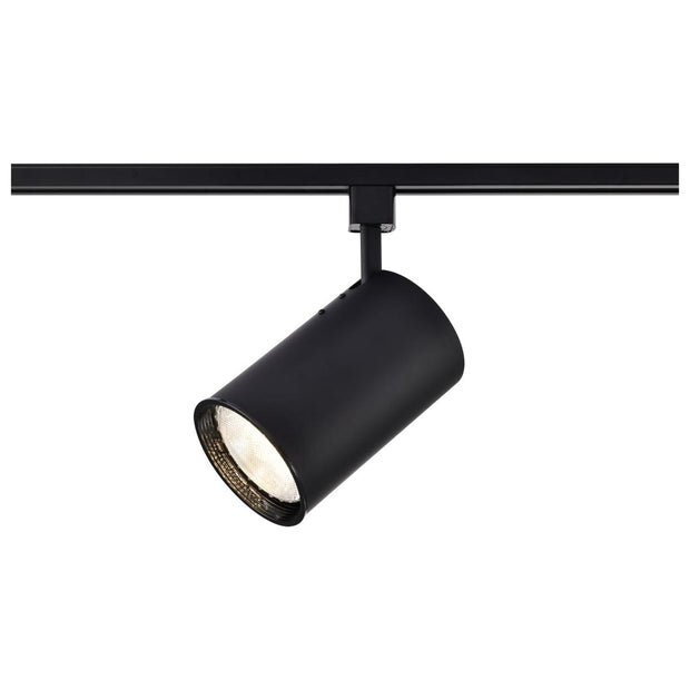 TH203 BLACK R30 STRAIGHT CYL  1 Light - R30 - Track Head - Straight Cylinder - Black Finish