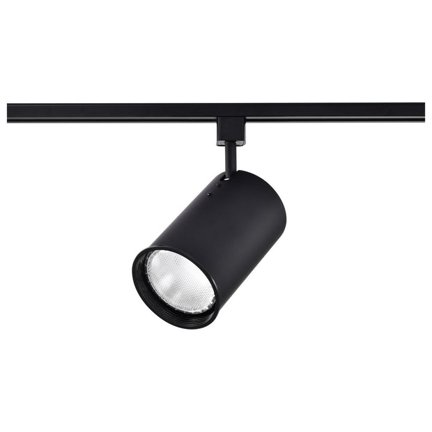 TH203 BLACK R30 STRAIGHT CYL  1 Light - R30 - Track Head - Straight Cylinder - Black Finish