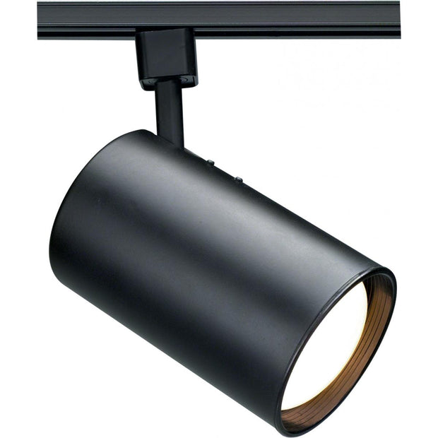 TH203 BLACK R30 STRAIGHT CYL  1 Light - R30 - Track Head - Straight Cylinder - Black Finish