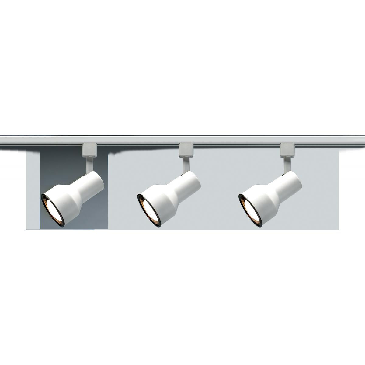 TH206 WHITE R30 STEP CYL.  1 Light - R30 - Track Head - Step Cylinder - White Finish