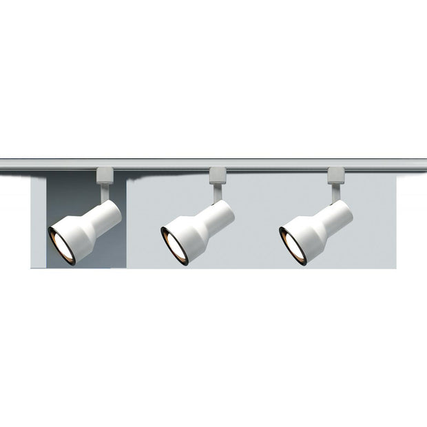 TH206 WHITE R30 STEP CYL.  1 Light - R30 - Track Head - Step Cylinder - White Finish