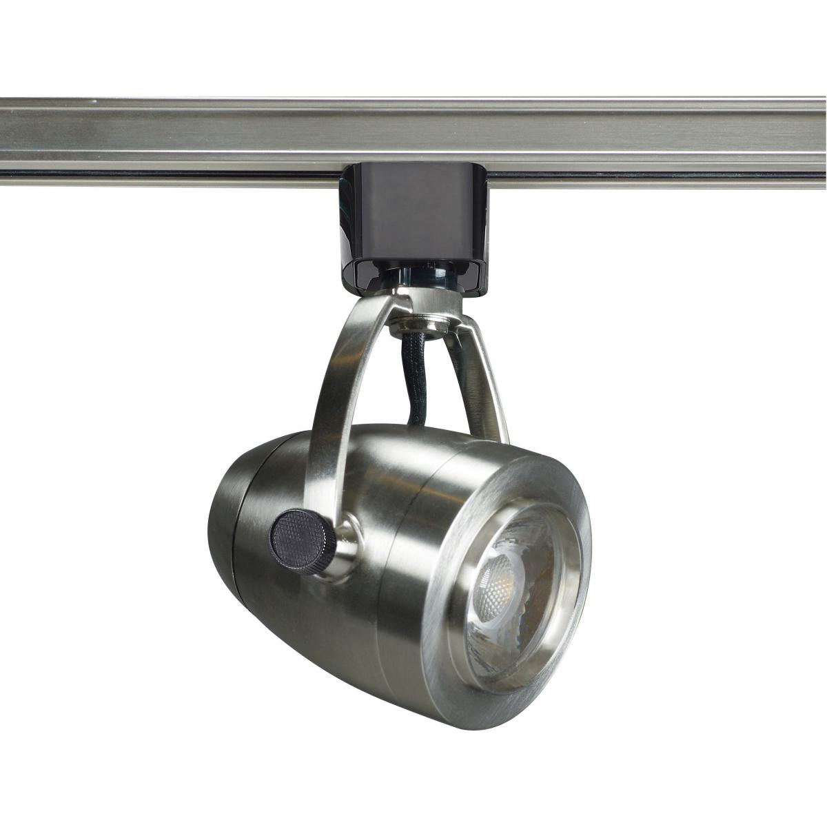 TH415 12W LED TRACK HEAD PINCH BACK  LED 12W Track Head - Pinch back shape - Brushed Nickel Finish - 24 Degree Beam