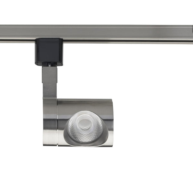 TH445 12W LED TRACK HEAD PIPE  LED 12W Track Head - Pipe - Brushed Nickel Finish - 24 Degree Beam