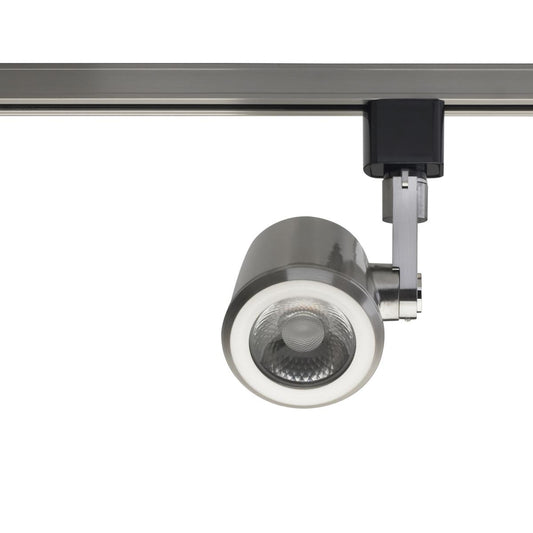 TH457 12W LED TRACK HEAD TAPER BACK  LED 12W Track Head - Taper Back - Brushed Nickel Finish - 36 Degree Beam