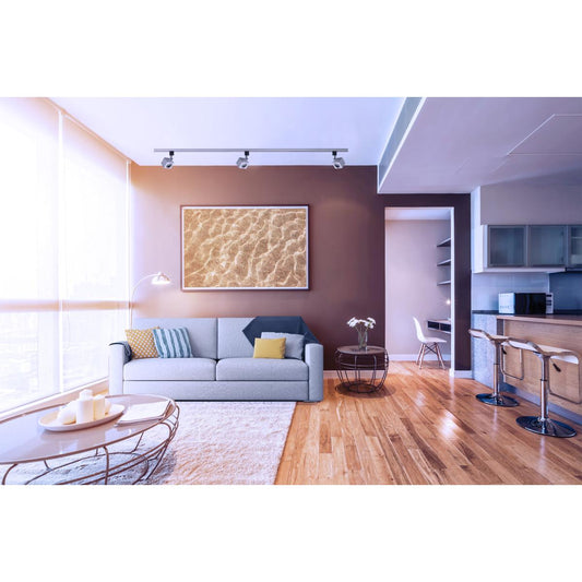 TH467 12W LED TRACK HEAD SQUARE  LED 12W Track Head - Square - Brushed Nickel Finish - 36 Degree Beam
