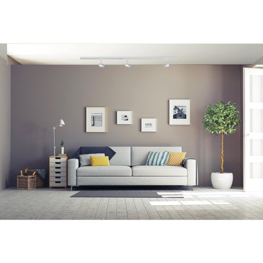 TH473 12W LED TRACK SMALL CYLINDER  LED 12W Track Head - Small Cylinder - Matte White Finish - 36 Degree Beam