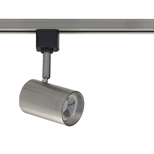 TH477 12W LED TRACK SMALL CYLINDER  LED 12W Track Head - Small Cylinder - Brushed Nickel Finish - 36 Degree Beam