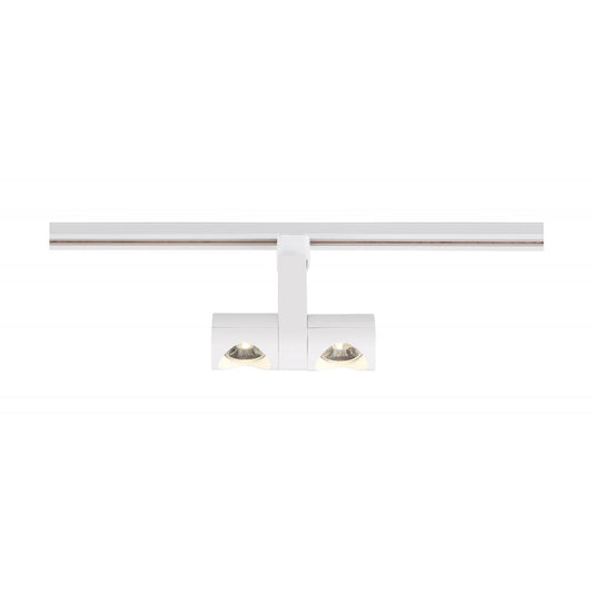 TH482 24W LED PIPE DUAL TRACK HEAD  LED; 24 Watt Track Head; Dual Pipe; White; 24 deg. Beam Angle