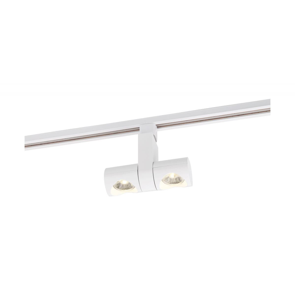 TH483 24W LED PIPE DUAL TRACK HEAD  LED; 24 Watt Track Head; Dual Pipe; White; 36 deg. Beam Angle