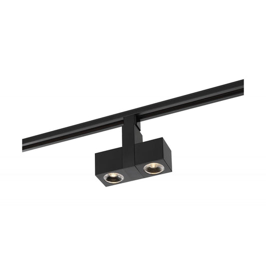 TH484 24W LED SQUARE DUAL TRACK HEAD  LED; 24 Watt Track Head; Dual Square; Black; 24 deg. Beam Angle