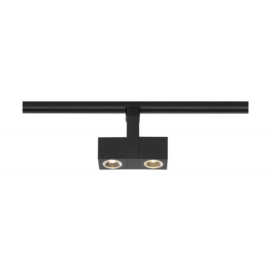 TH484 24W LED SQUARE DUAL TRACK HEAD  LED; 24 Watt Track Head; Dual Square; Black; 24 deg. Beam Angle