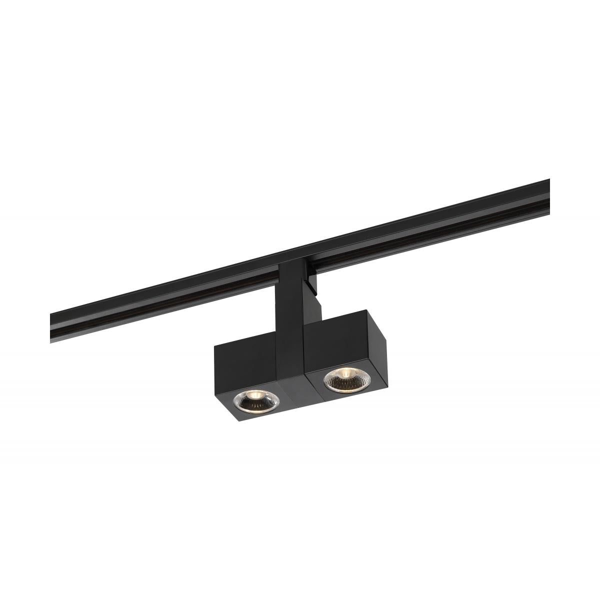 TH485 24W LED SQUARE DUAL TRACK HEAD  LED; 24 Watt Track Head; Dual Square; Black; 36 deg. Beam Angle