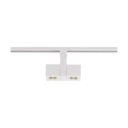 TH487 24W LED SQUARE DUAL TRACK HEAD  LED; 24 Watt Track Head; Dual Square; White; 36 deg. Beam Angle