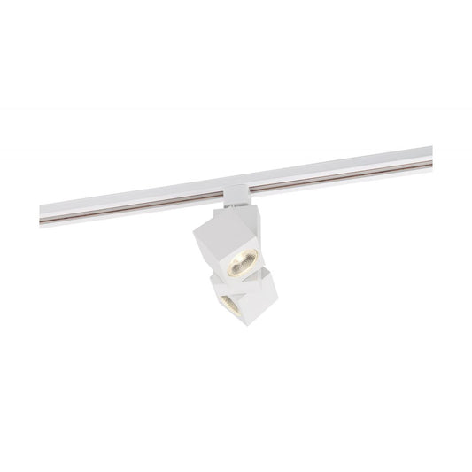 TH486 24W LED SQUARE DUAL TRACK HEAD  LED; 24 Watt Track Head; Dual Square; White; 24 deg. Beam Angle