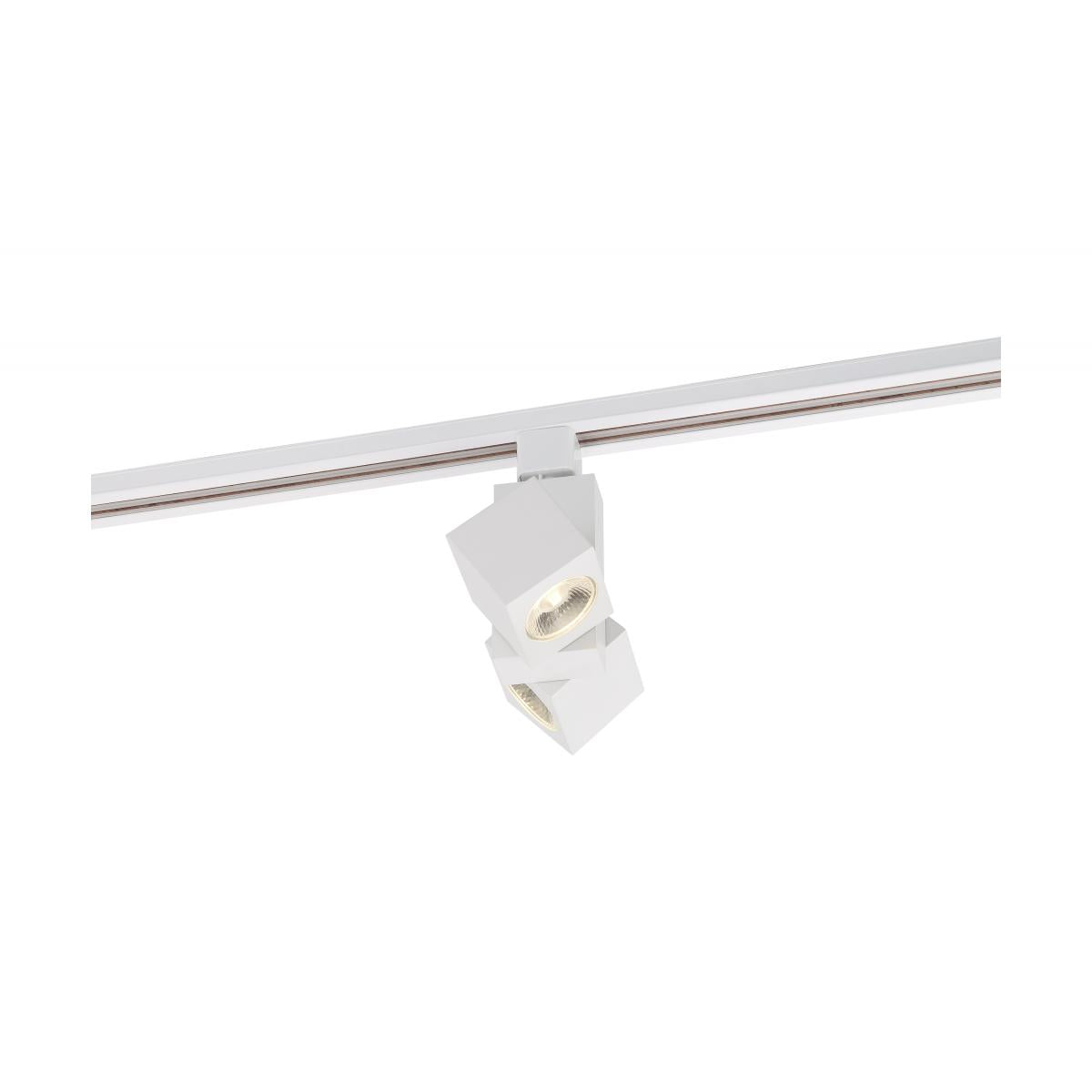 TH487 24W LED SQUARE DUAL TRACK HEAD  LED; 24 Watt Track Head; Dual Square; White; 36 deg. Beam Angle